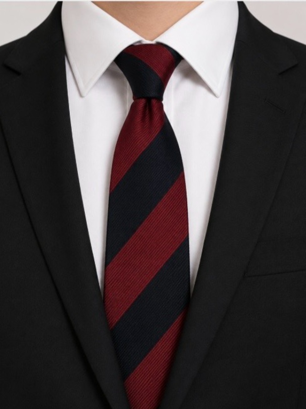 Jos A Bank Silk Repp Tie British Regimental Brigade of Guards Burgundy Black USA